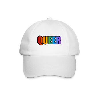 Queer - Baseballkappe - Weiß/Weiß - Vorne