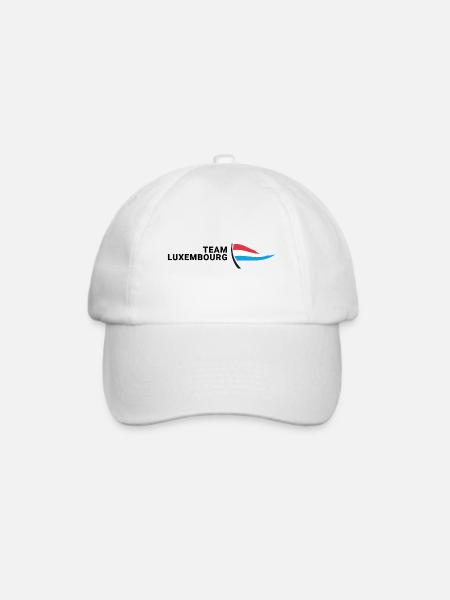Team Luxembourg - Baseballkappe - Weiß/Weiß