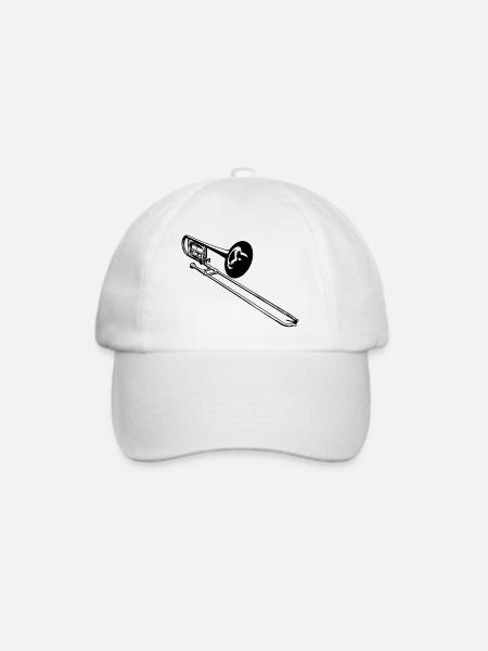 Posaune - Baseballkappe - Weiß/Weiß