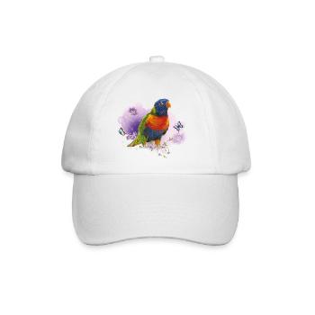 Regenbogen lori - Baseballkappe - Weiß/Weiß - Vorne