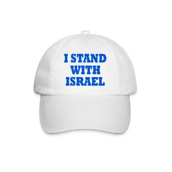 I Stand with israel - Baseballkappe - Weiß/Weiß - Vorne