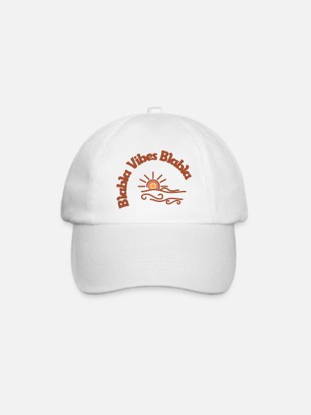 Blabla Vibes - Baseballkappe - Weiß/Weiß
