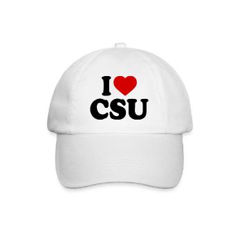 I love csu - Baseballkappe - Weiß/Weiß - Vorne
