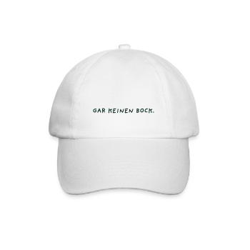 Gar keinen Bock - Baseballkappe - Weiß/Weiß - Vorne