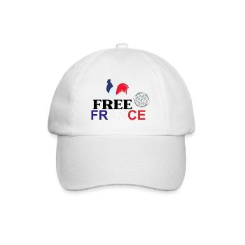 Tricolor Hahn Freies Frankreich - Baseballkappe - Weiß/Weiß - Vorne