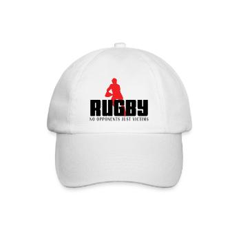 Rugby Keine Gegner gerade Opfer - Baseballkappe - Weiß/Weiß - Vorne