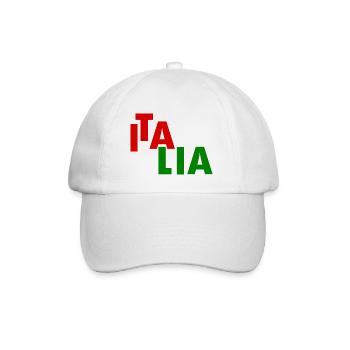 Italien flagge - Baseballkappe - Weiß/Weiß - Vorne