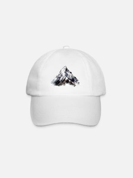 Berge - Baseballkappe - Weiß/Weiß
