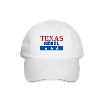 Texas Rebell - Baseballkappe - Weiß/Weiß - Vorne