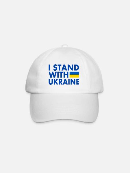 I stand with ukraine - Baseballkappe - Weiß/Weiß
