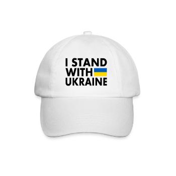I stand with ukraine - Baseballkappe - Weiß/Weiß - Vorne