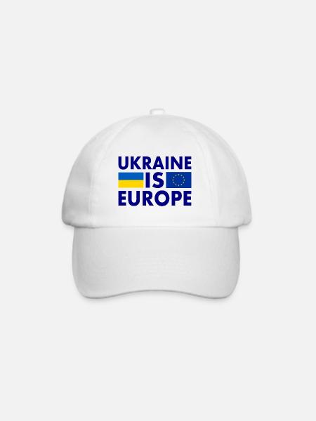 Ukraine - Baseballkappe - Weiß/Weiß