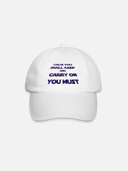 Statement - CALM YOU SHALL KEEP -galaxy - Baseballkappe - Weiß/Weiß