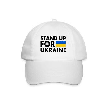 Stand up for ukraine - Baseballkappe - Weiß/Weiß - Vorne