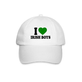 I love irish boys - Baseballkappe - Weiß/Weiß - Vorne