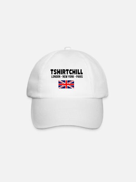 TSHIRTCHILL London New York Paris - Baseballkappe - Weiß/Weiß