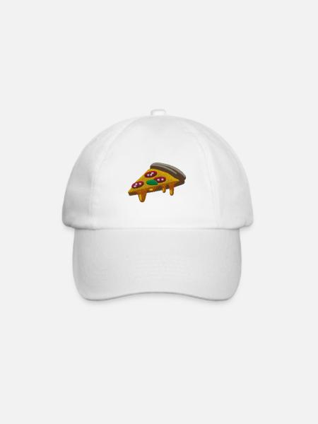Pizza - Baseballkappe - Weiß/Weiß