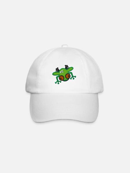 Frosch - Baseballkappe - Weiß/Weiß