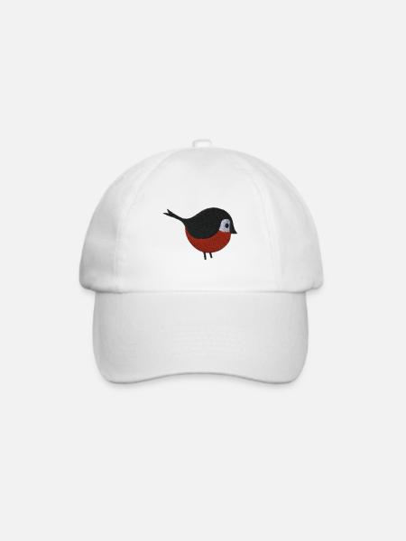 Vogel - Baseballkappe - Weiß/Weiß