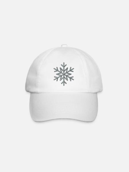 Snowflake - Baseballkappe - Weiß/Weiß