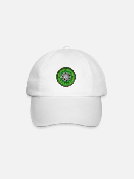 Kiwi bestickt - Baseballkappe - Weiß/Weiß