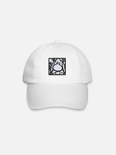 Asterix & Obelix Stickmotiv Obelix - Baseballkappe - Weiß/Weiß