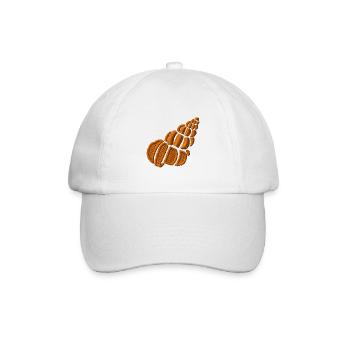 Muschel bestickt - Baseballkappe - Weiß/Weiß - Vorne