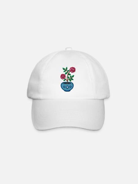 A Rose - Baseballkappe - Weiß/Weiß