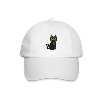 Katze - Baseballkappe - Weiß/Weiß - Vorne