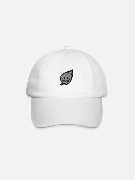 Blatt Emoji - Baseballkappe - Weiß/Weiß