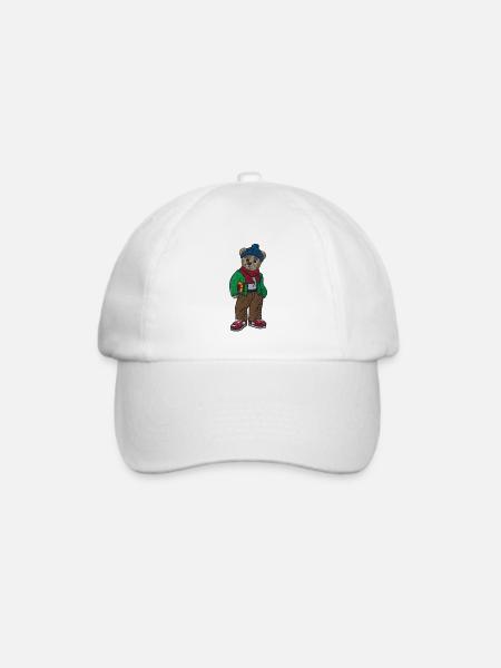 Teddybär 7 - Baseballkappe - Weiß/Weiß