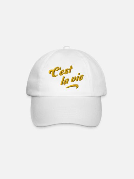C’est la vie bestickt - Baseballkappe - Weiß/Weiß