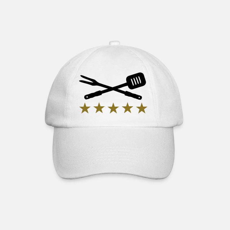 BBQ - Baseballkappe - Weiß/Weiß