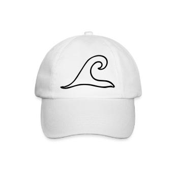 Welle,Sommer,Meer,Bewegung,Abenteuer,surfen - Baseballkappe - Weiß/Weiß - Vorne