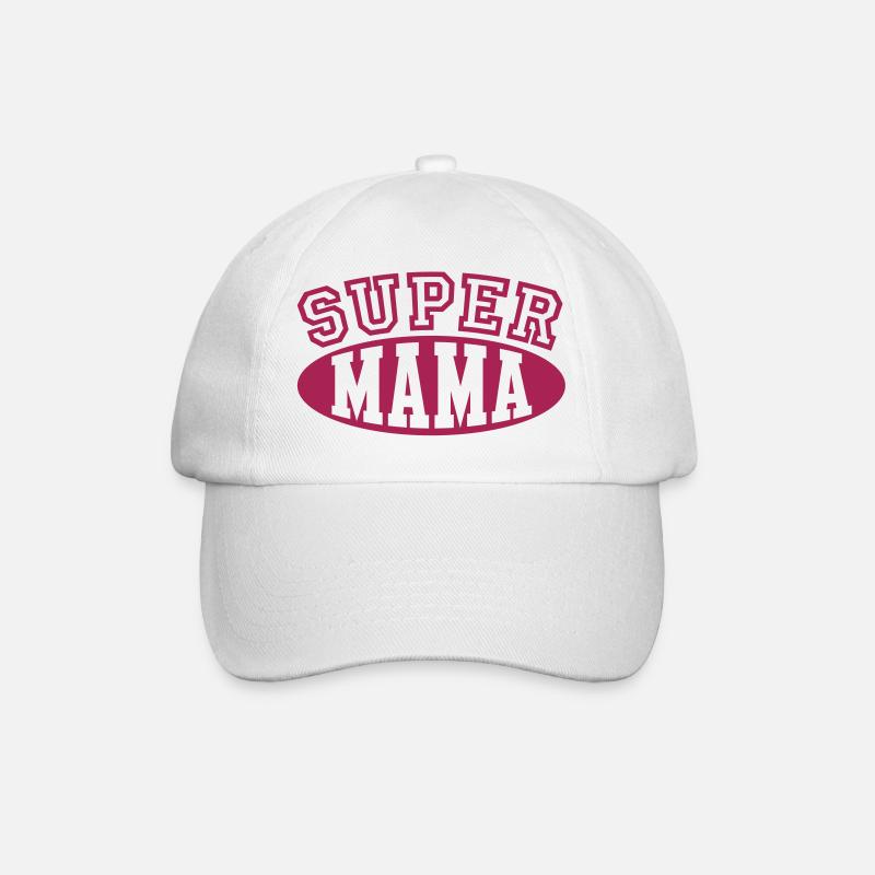 Super Mama - Baseball Cap - white/white