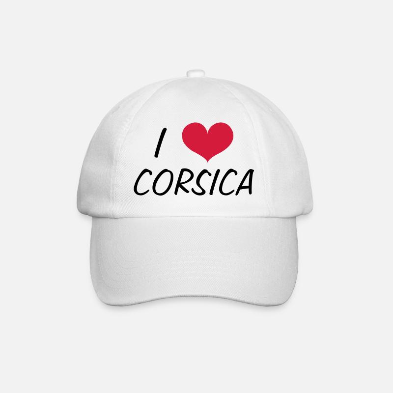 Corsica! - Baseball Cap - white/white