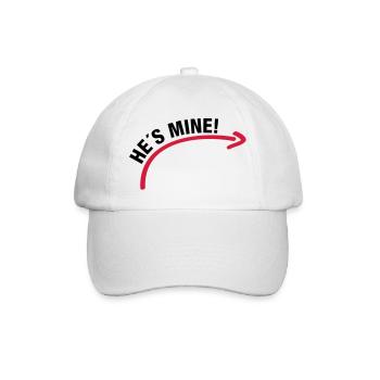 hes_mine_wq2 - Baseballkappe - Weiß/Weiß - Vorne