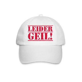 leider geil - Baseballkappe - Weiß/Weiß - Vorne