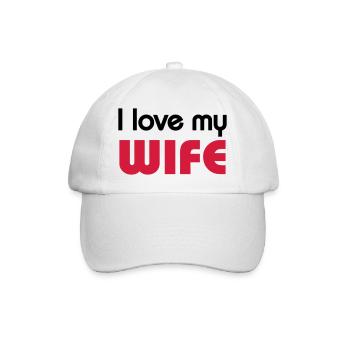 I love my wife - Casquette classique - blanc/blanc - Devant