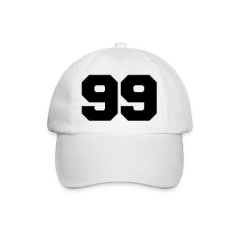 99 - Baseballkappe - Weiß/Weiß - Vorne