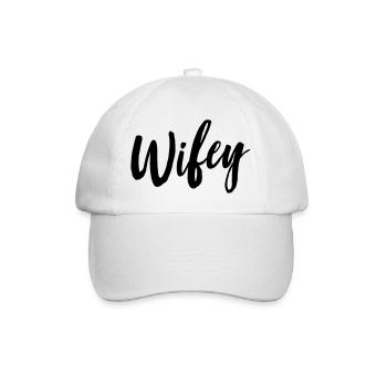 Wifey - Baseball Cap - white/white - Front