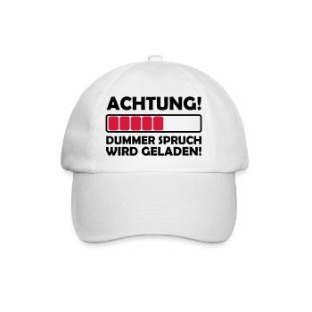 dummer_spruch_2 - Baseballkappe - Weiß/Weiß - Vorne