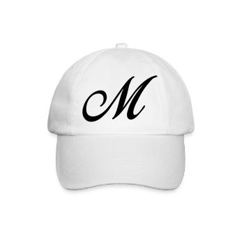 M - Baseballkappe - Weiß/Weiß - Vorne