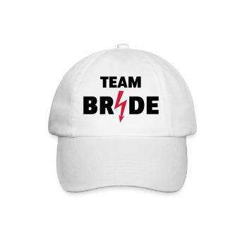Team Bride Flash (Hen Night Party / 2C POS) - Baseball Cap - white/white - Front