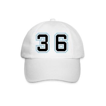 36 Number Symbol - Baseball Cap - white/white - Front