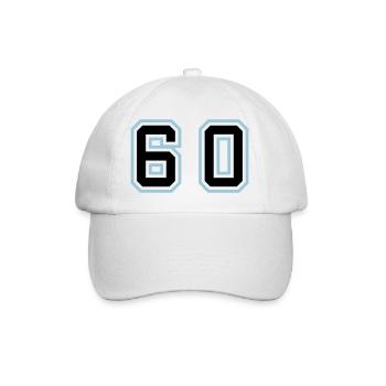 60 Number Symbol - Baseball Cap - white/white - Front