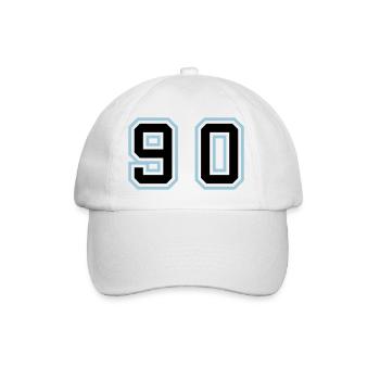 90 Symbole numérique - Casquette classique - blanc/blanc - Devant