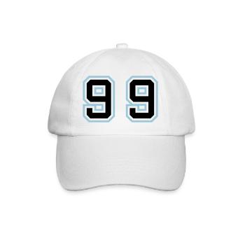 99 Symbole numérique - Casquette classique - blanc/blanc - Devant