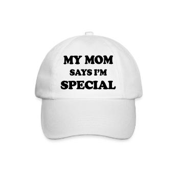 meine Mutter sagt, ich bin etwas Besonderes - Baseballkappe - Weiß/Weiß - Vorne