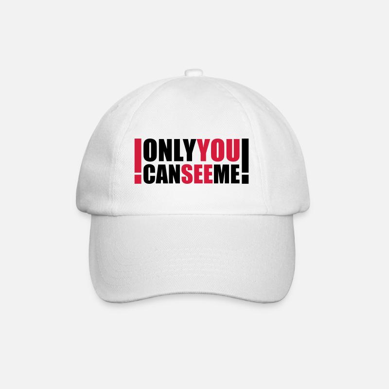 only you can see me - Baseball Cap - white/white